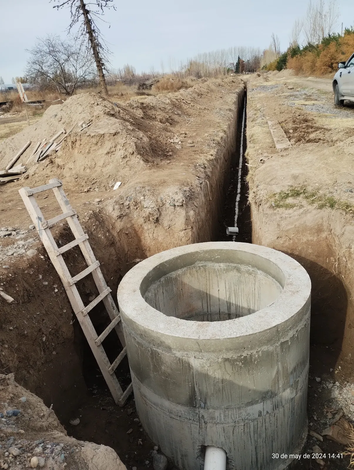 Construcción de pozo de inspección