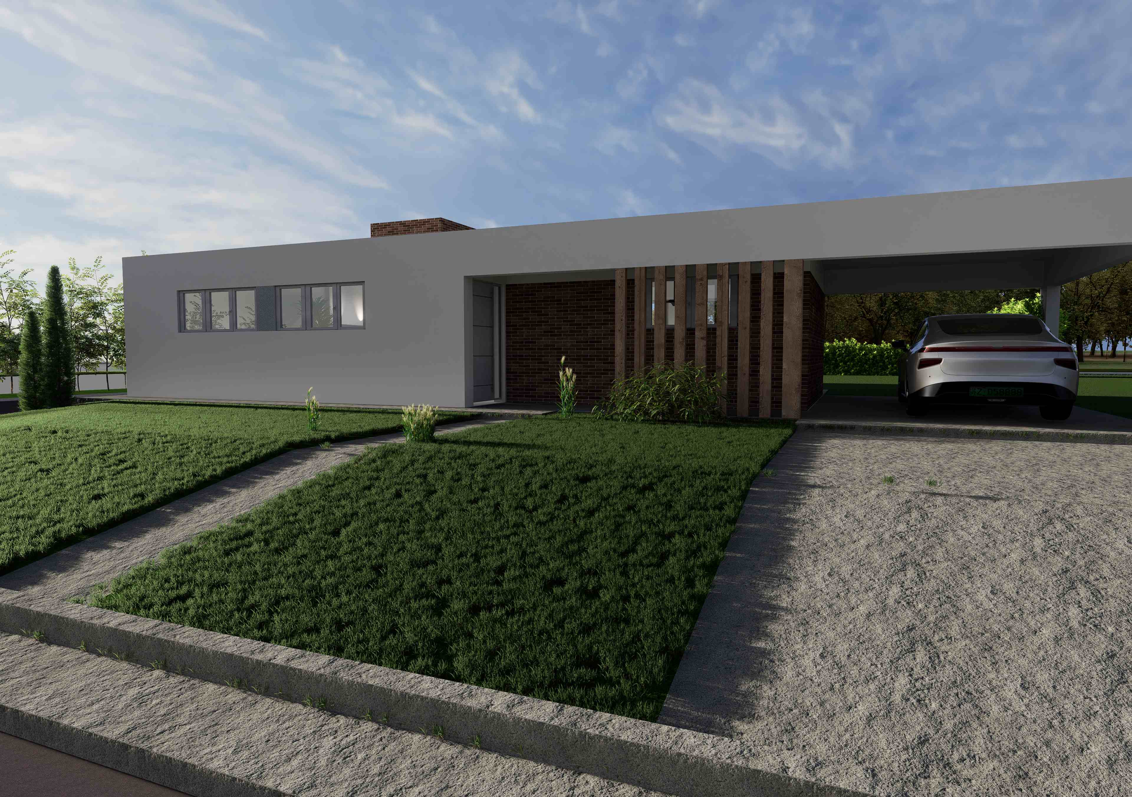 Diseño arquitectónico de vivienda moderna